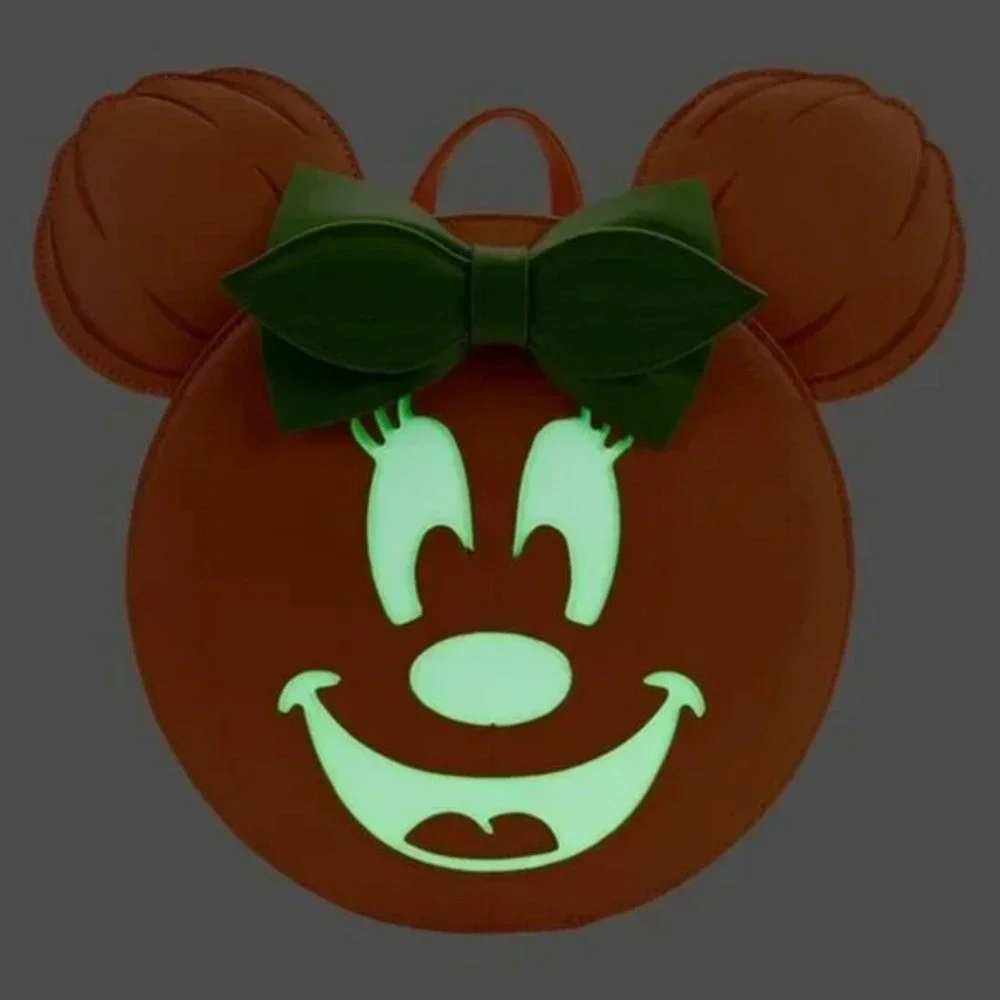 Loungefly Disney Minnie Mouse Glow in the Dark Pumpkin Mini Backpack